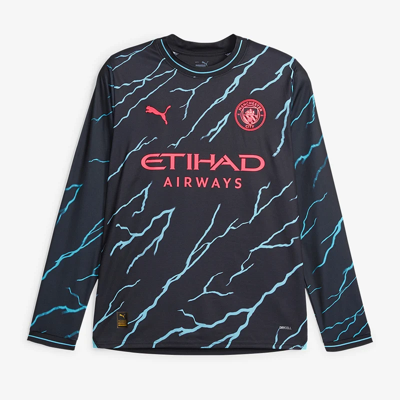 Maglia Puma Manchester City FC 23/24 Maniche Lunghe Terzo Kit