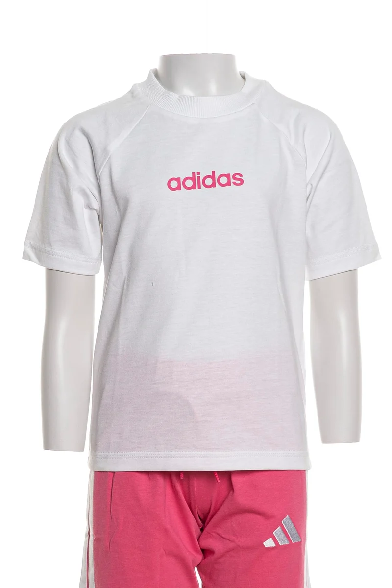 T Shirt Adidas Lk Lin Tee Ss Girl Da Bambina Bianca