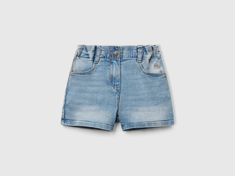 Shorts paperbag di jeans