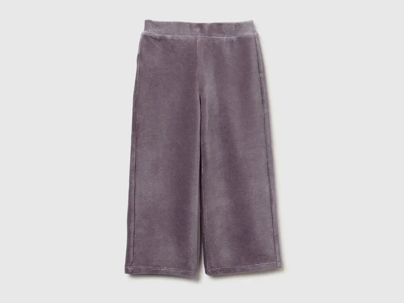 Pantaloni ampi in ciniglia