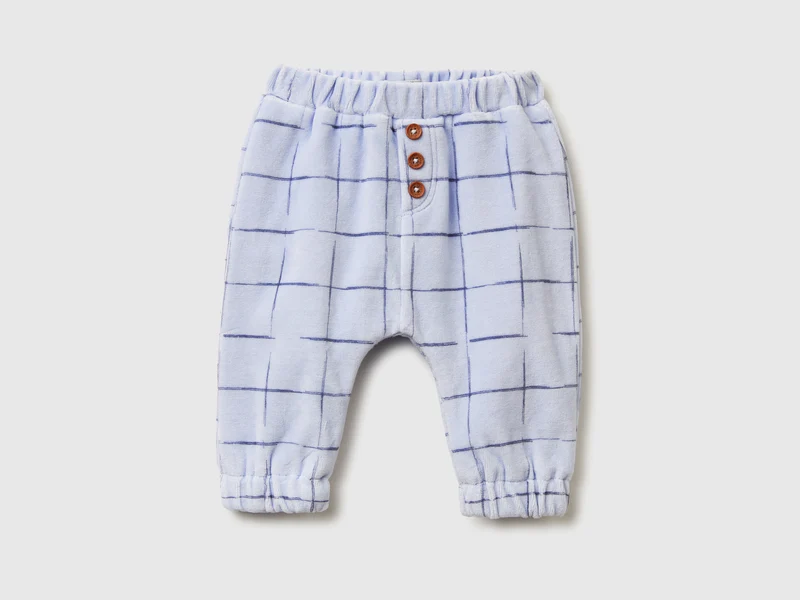 Pantaloni in ciniglia a quadri