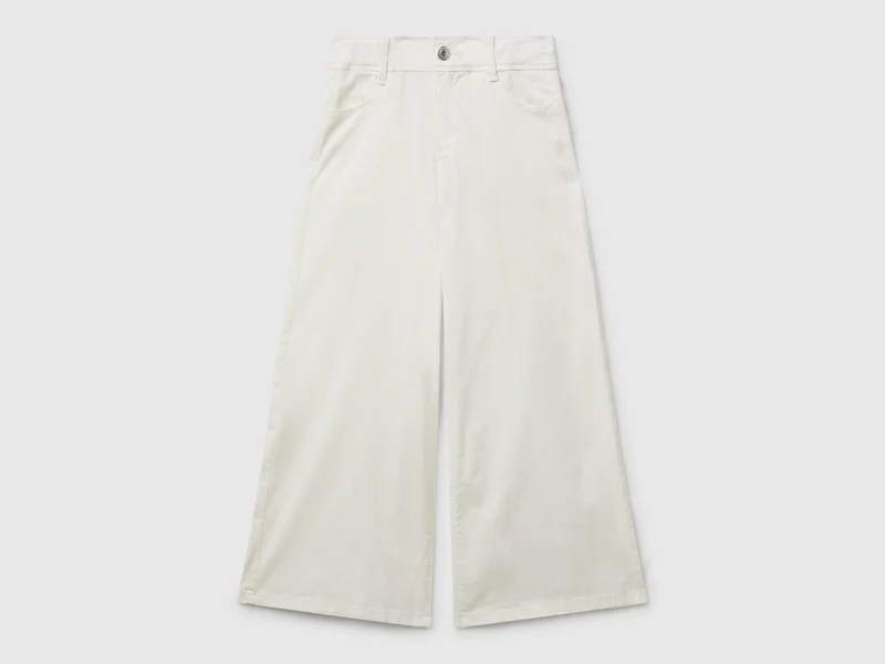 Pantaloni ampi in cotone stretch