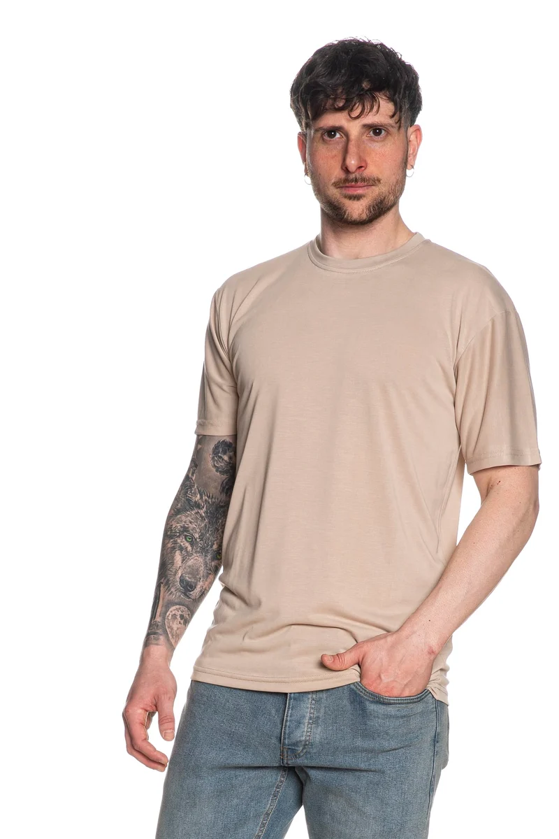 T Shirt Squad2 Codal Da Uomo Beige