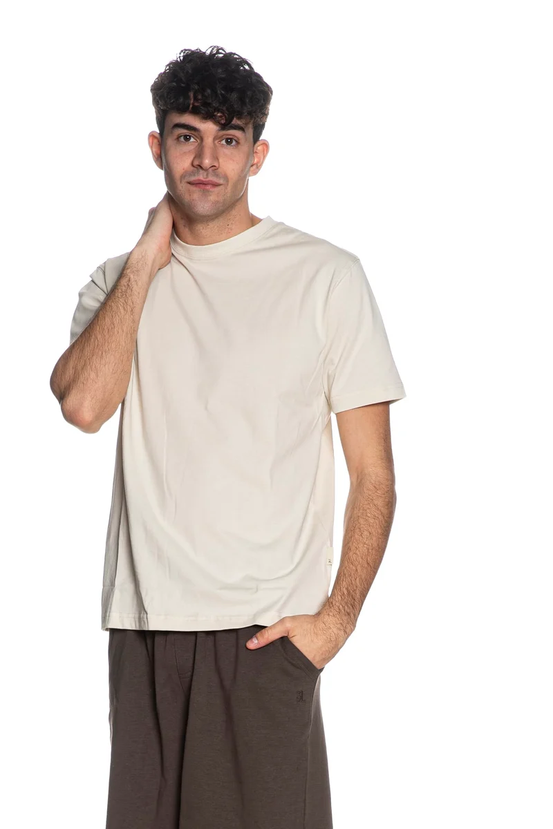 T Shirt Gianni Lupo Rg Ss Da Uomo Crema
