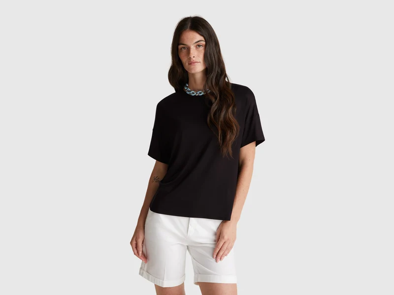 T-shirt slim fit in viscosa stretch