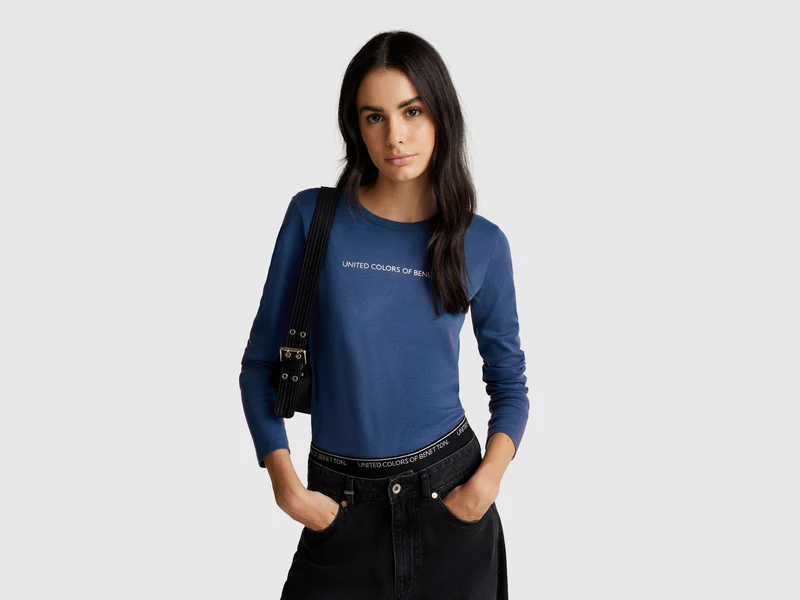 T-shirt a manica lunga 100% cotone