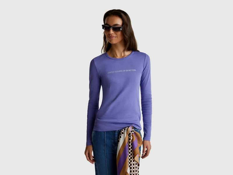T-shirt a manica lunga 100% cotone