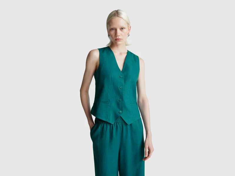 Gilet in puro lino