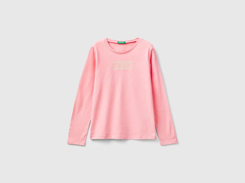 T-shirt con stampa lettering