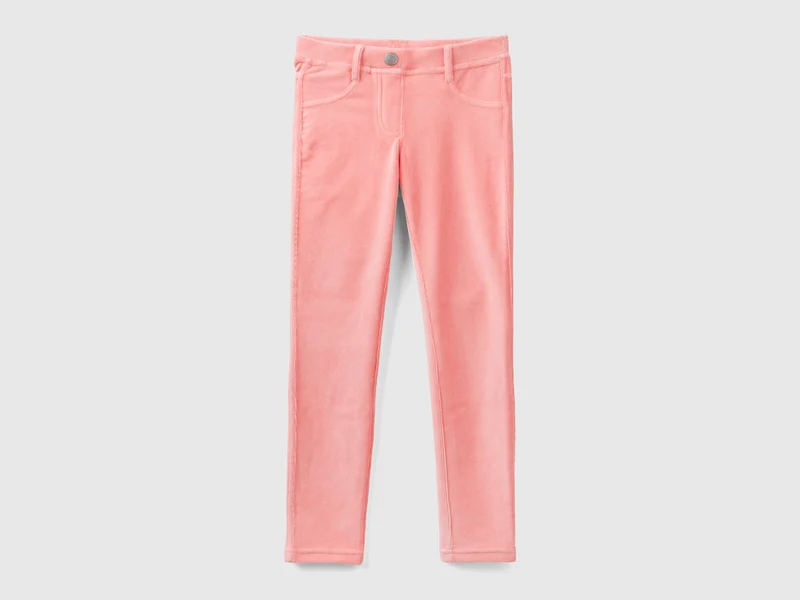 Pantaloni super skinny in ciniglia