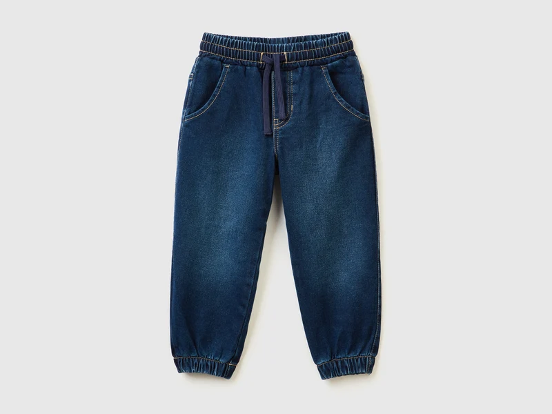 Joggers in felpa effetto denim