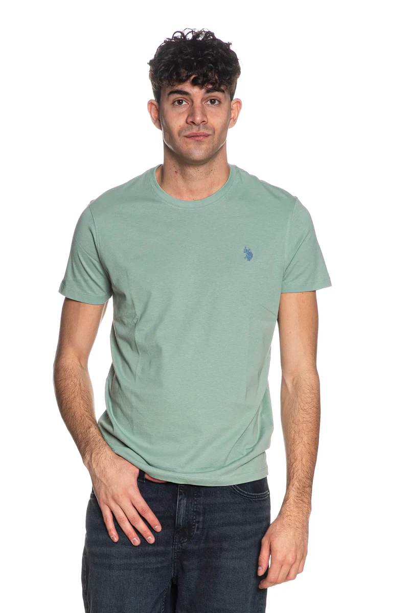 T Shirt U.S. Polo Assn Mick Basic Da Uomo Verde Acqua