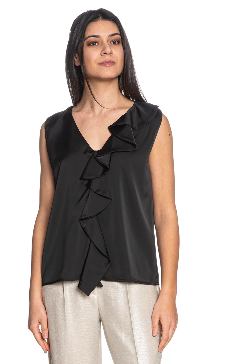 Blusa Senza Maniche Artigli Bolo Tank Top Da Donna Nera