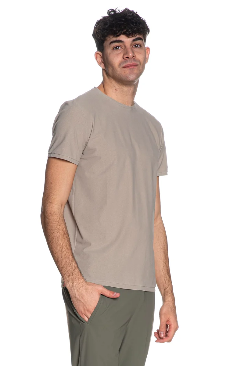 T Shirt R.R.D. Techno Wash Pq Shirty Da Uomo Tortora Melange