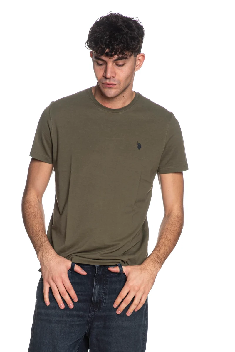 T Shirt U.S. Polo Assn Mayn Da Uomo Verde Militare