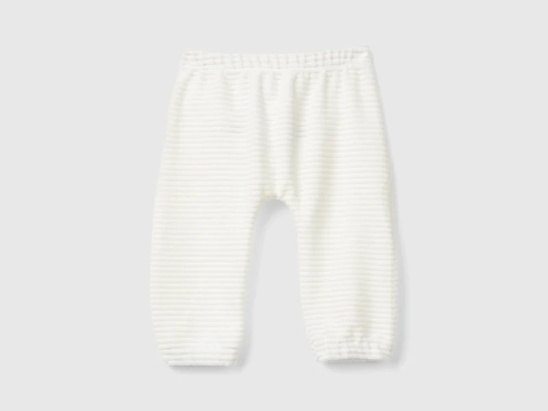 Pantaloni in ciniglia con ricamo