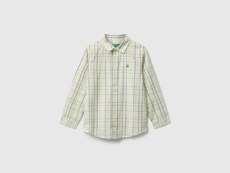 Camicia a quadri in puro cotone