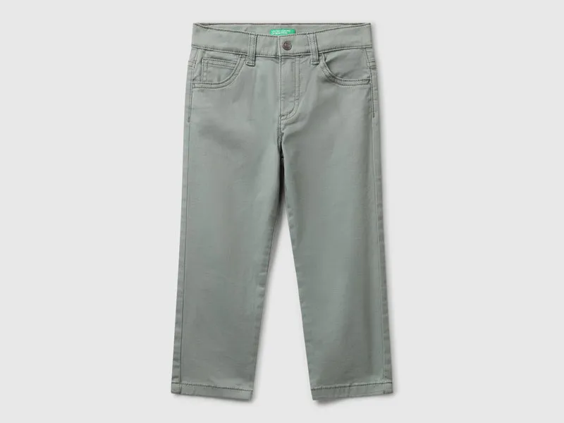 Pantaloni in cotone stretch