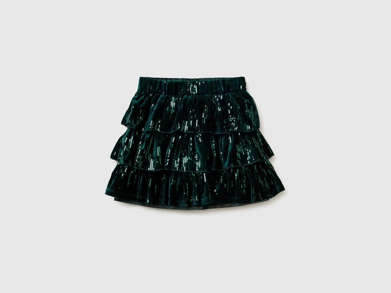 Gonna in velluto con paillettes
