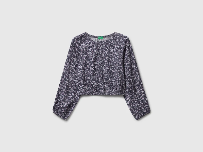 Blusa fluida a fiori