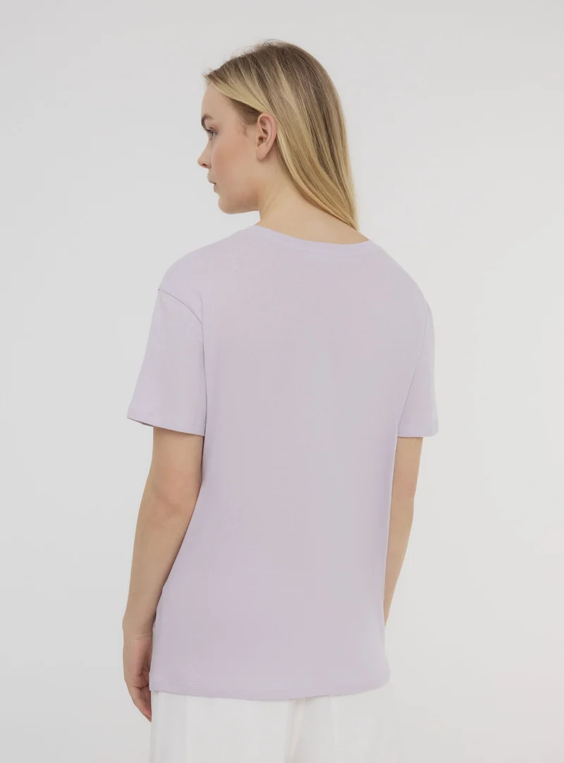 T-shirt ampia con stampa floreale