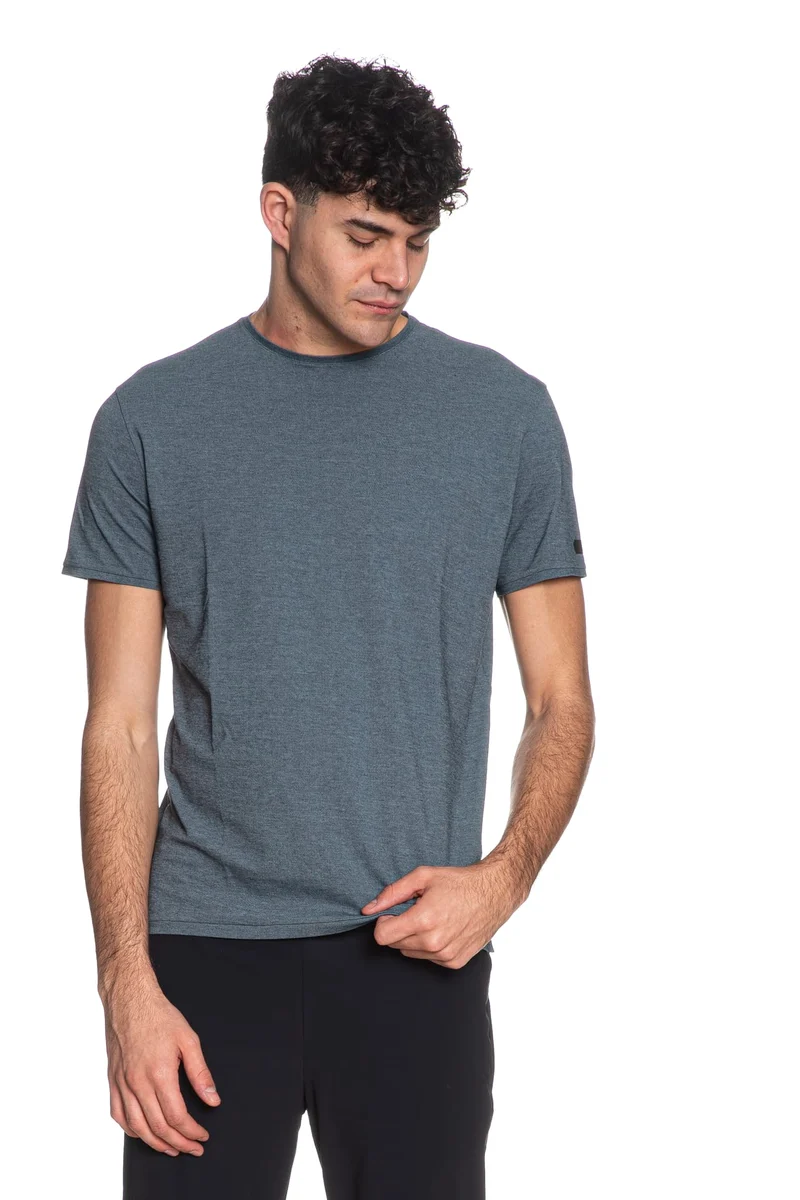 T Shirt R.R.D. Doticon Shirty Da Uomo Blu Denim Medio Melange