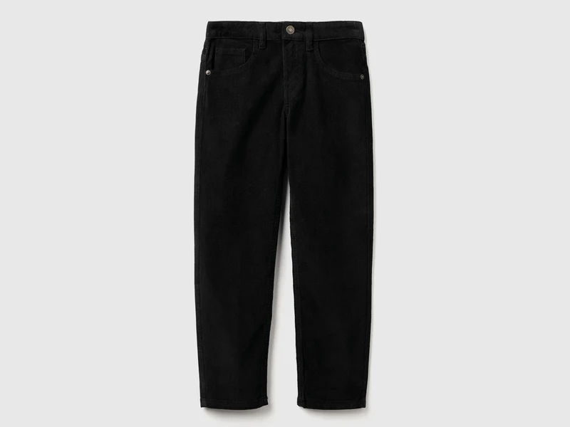 Pantaloni slim fit in velluto stretch