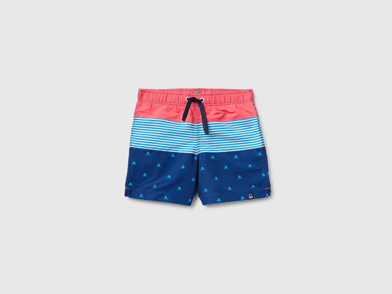 Boxer mare color block con stampe