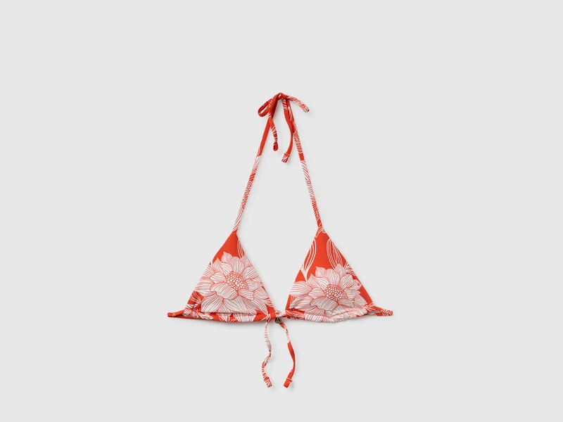 Triangolo mare con stampa fiori