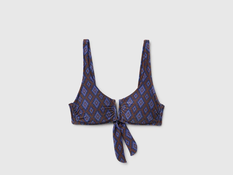 Reggiseno mare stampa etnica con lurex