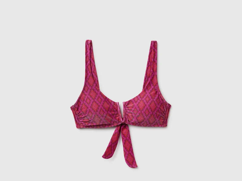 Reggiseno mare stampa etnica con lurex