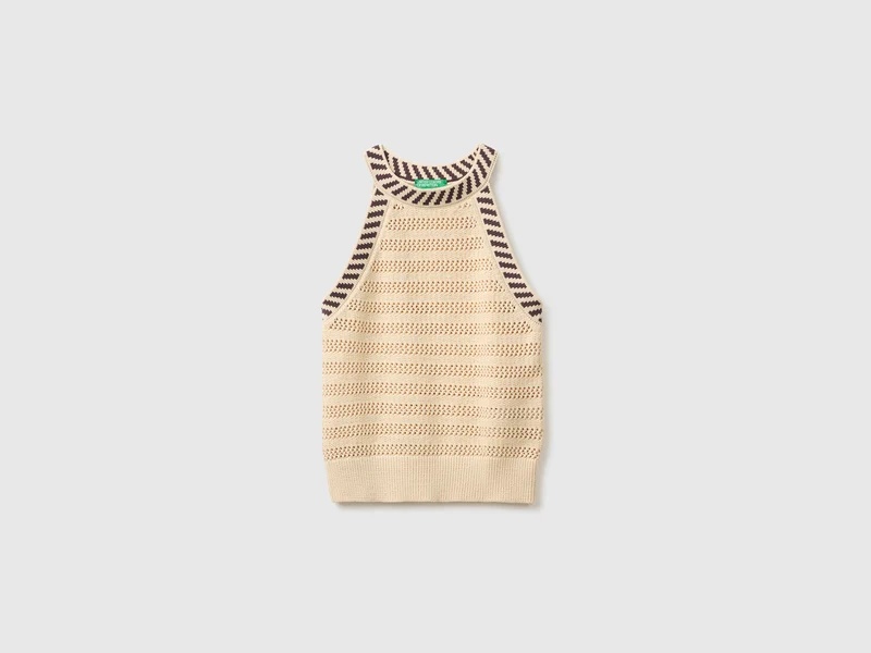 Top cropped in maglia