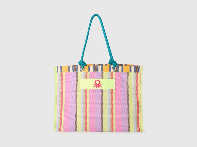 Borsa multicolor effetto rete