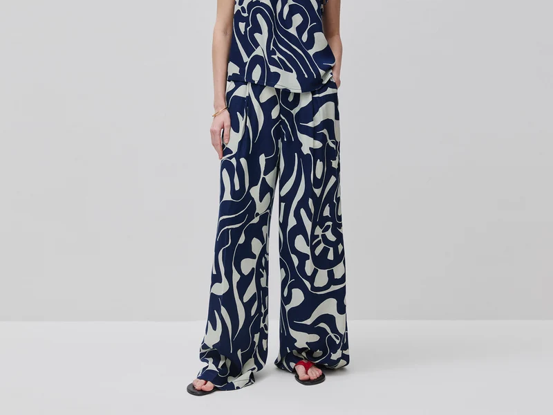 Pantaloni wide fit stampati