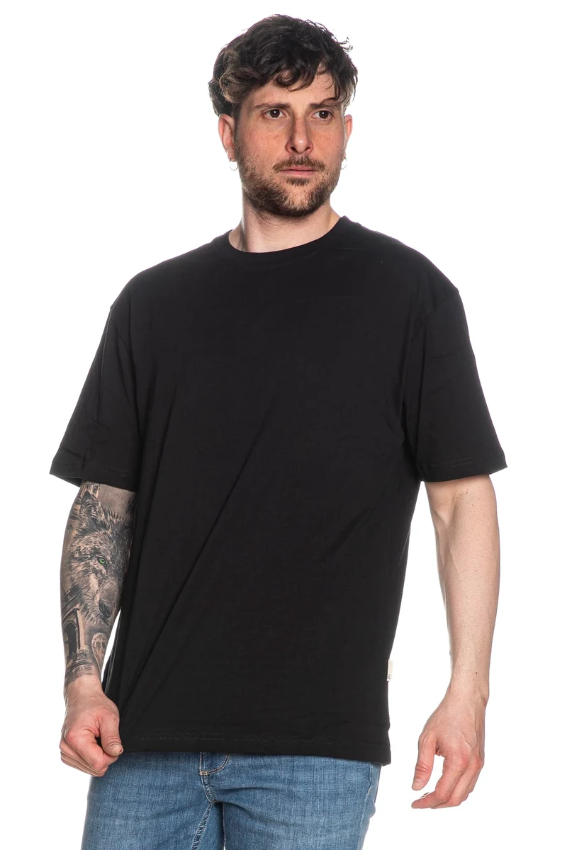 T Shirt Gianni Lupo Rg Ss Da Uomo Nera