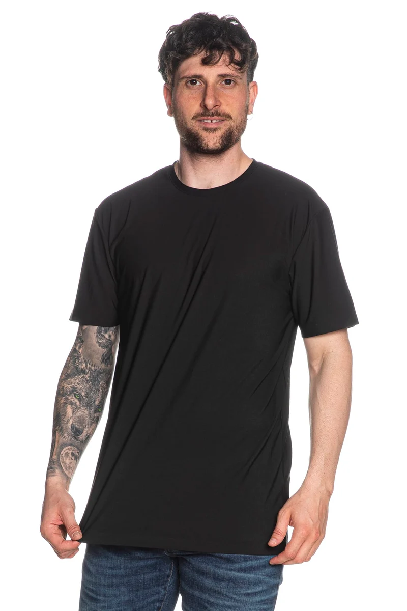 T Shirt Gianni Lupo Pqt Da Uomo Nera
