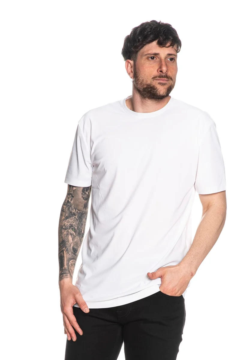 T Shirt Gianni Lupo Pqt Da Uomo Bianca