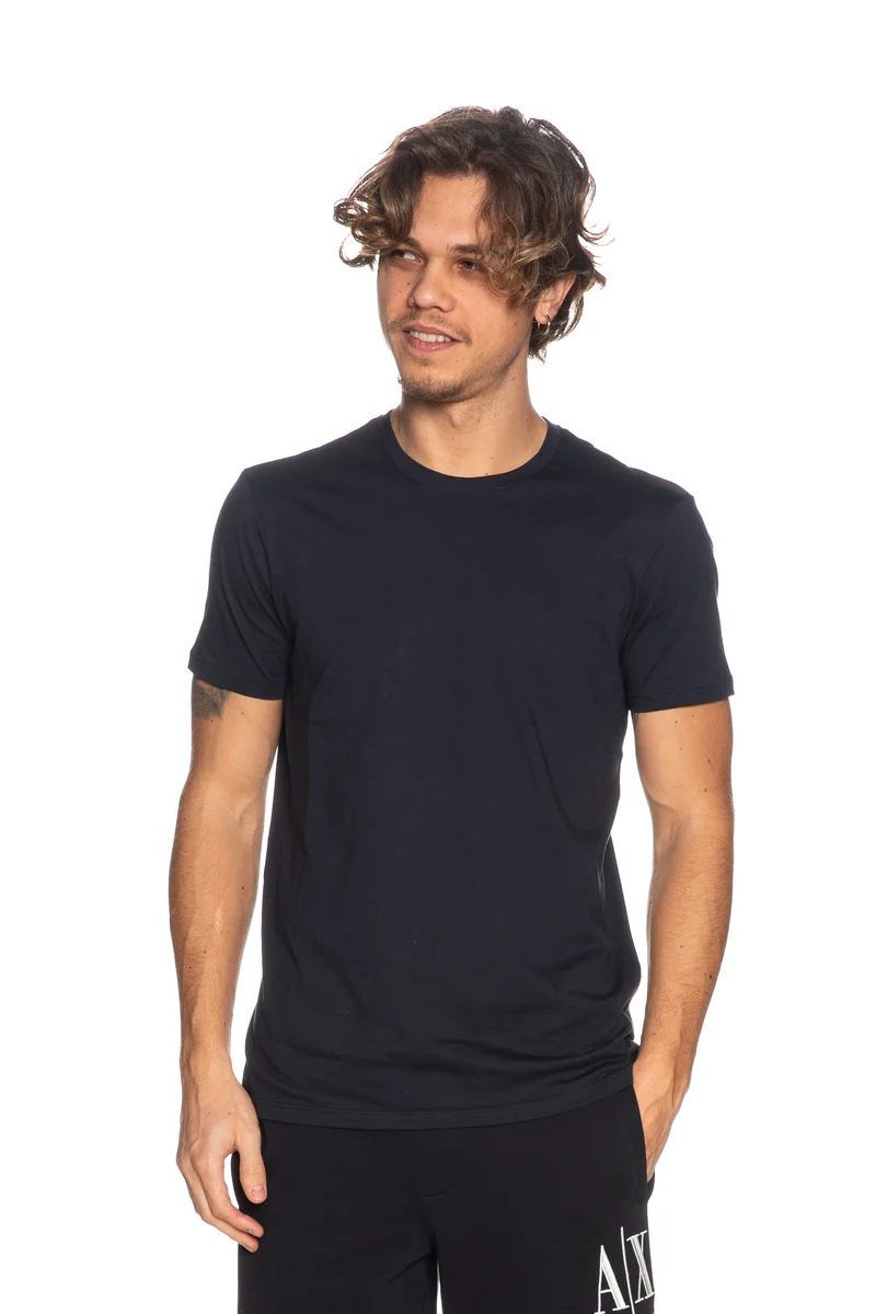 T Shirt Armani Exchange Da Uomo Blu Navy