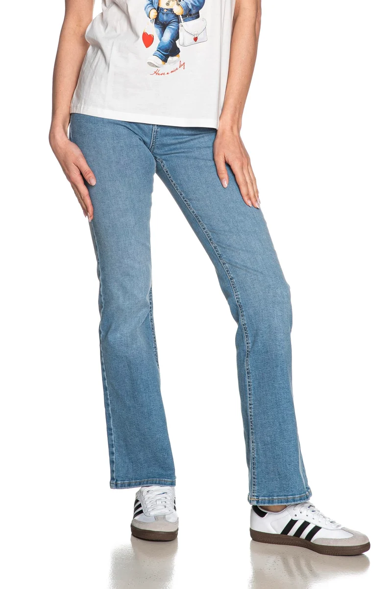 Jeans Only Blush Mw Back Pock Da Donna Denim Blu Chiaro
