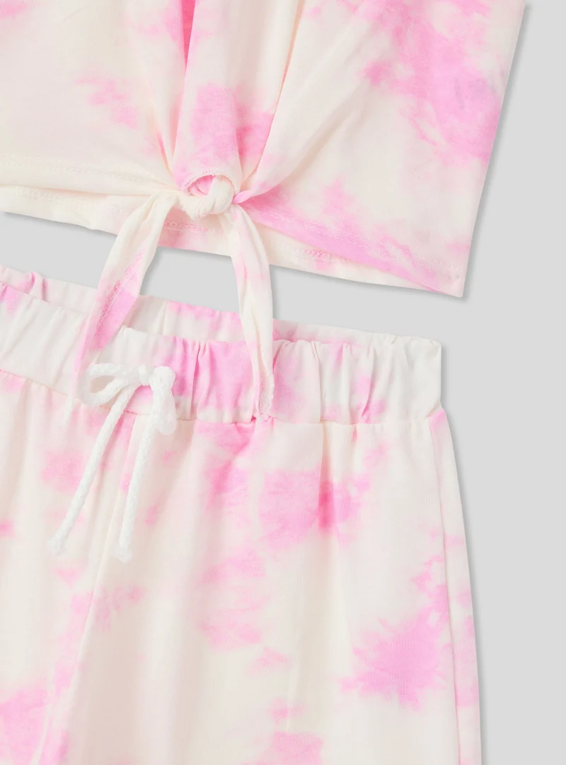 Set maglietta e shorts tie-dye