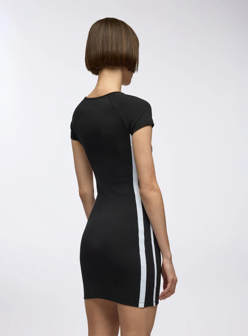 Vestito mini con bande laterali
