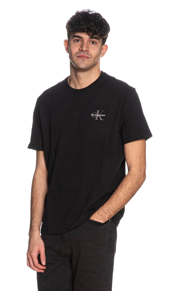 T Shirt Calvin Klein Ssl 30s Jersey Classic Micro Da Uomo Nera