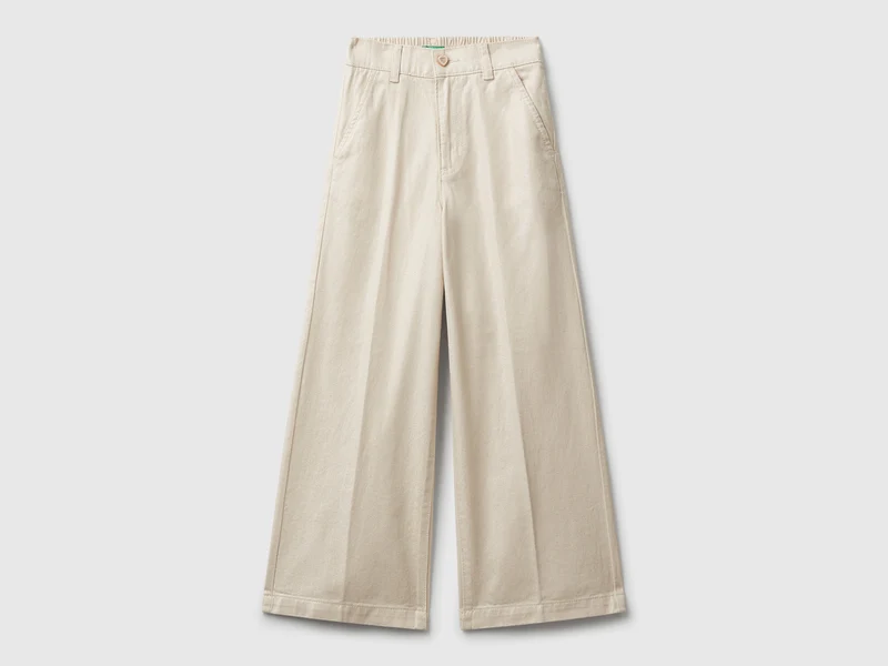 Pantaloni ampi in puro cotone