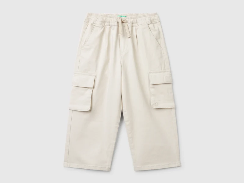 Pantaloni cargo in cotone stretch