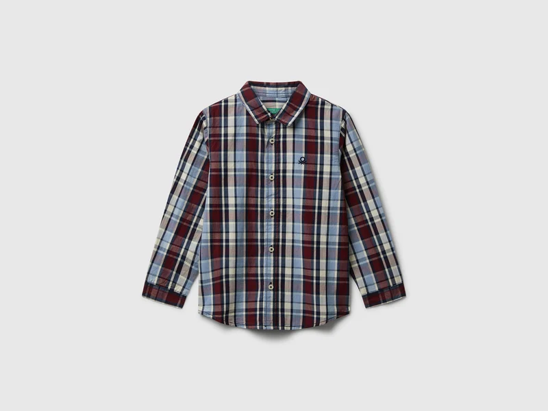 Camicia a quadri in puro cotone