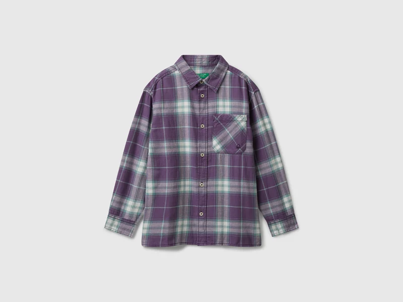 Camicia scozzese 100% cotone