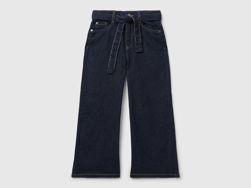 Jeans wide fit con fusciacca
