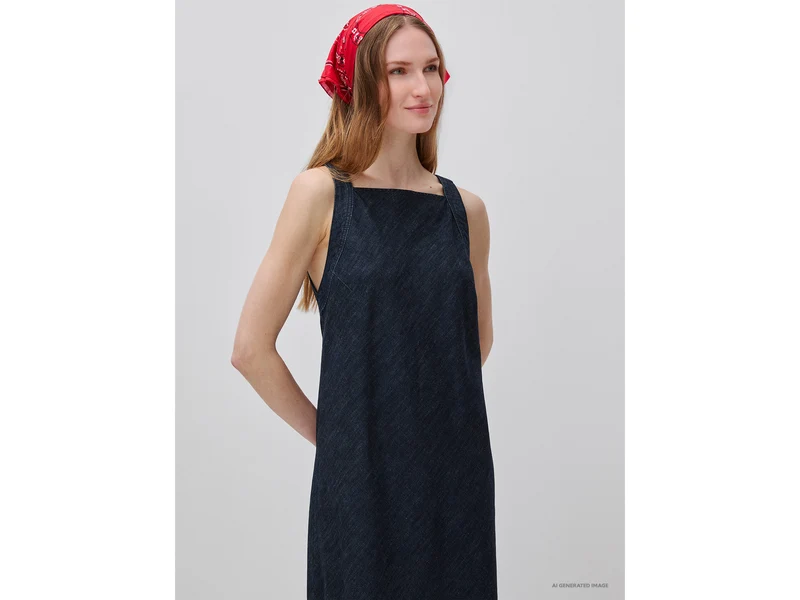 Vestito midi in denim