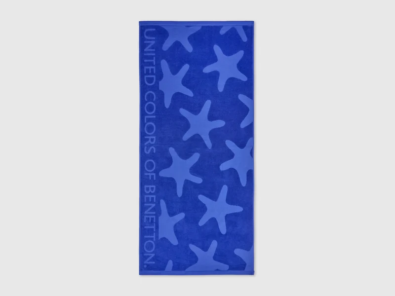 Telo mare bluette con stelle marine