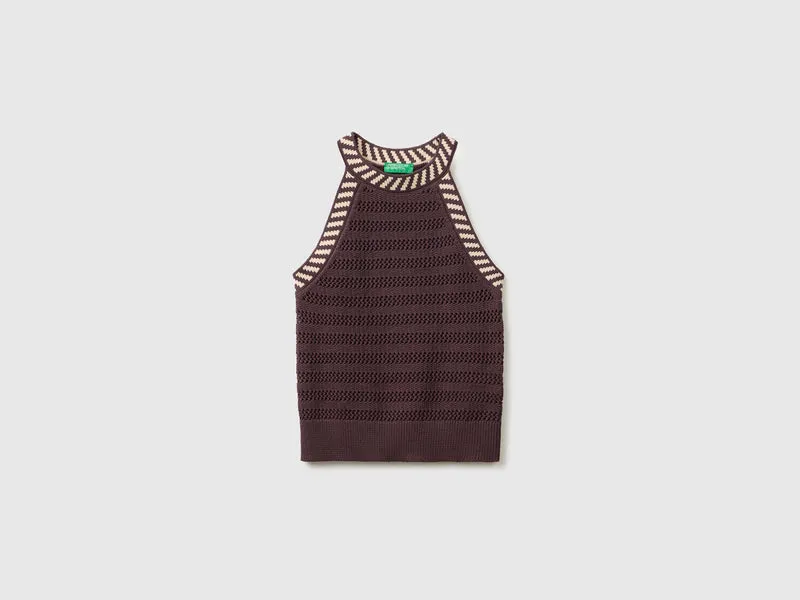 Top cropped in maglia